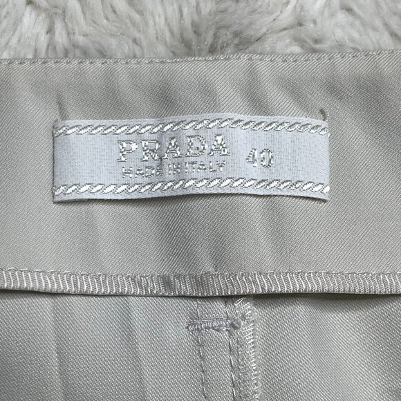Prada Women's White Pencil High Waist Skirt Size 40 IT / US 4 - Picture 4 of 9